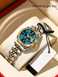 Poedagar Luxury Elegant Women's Modern Waterproof Watch, Waterproof Light Date Display, Stainless Steel Quartz Movement, Perfect Gift for Birthdays