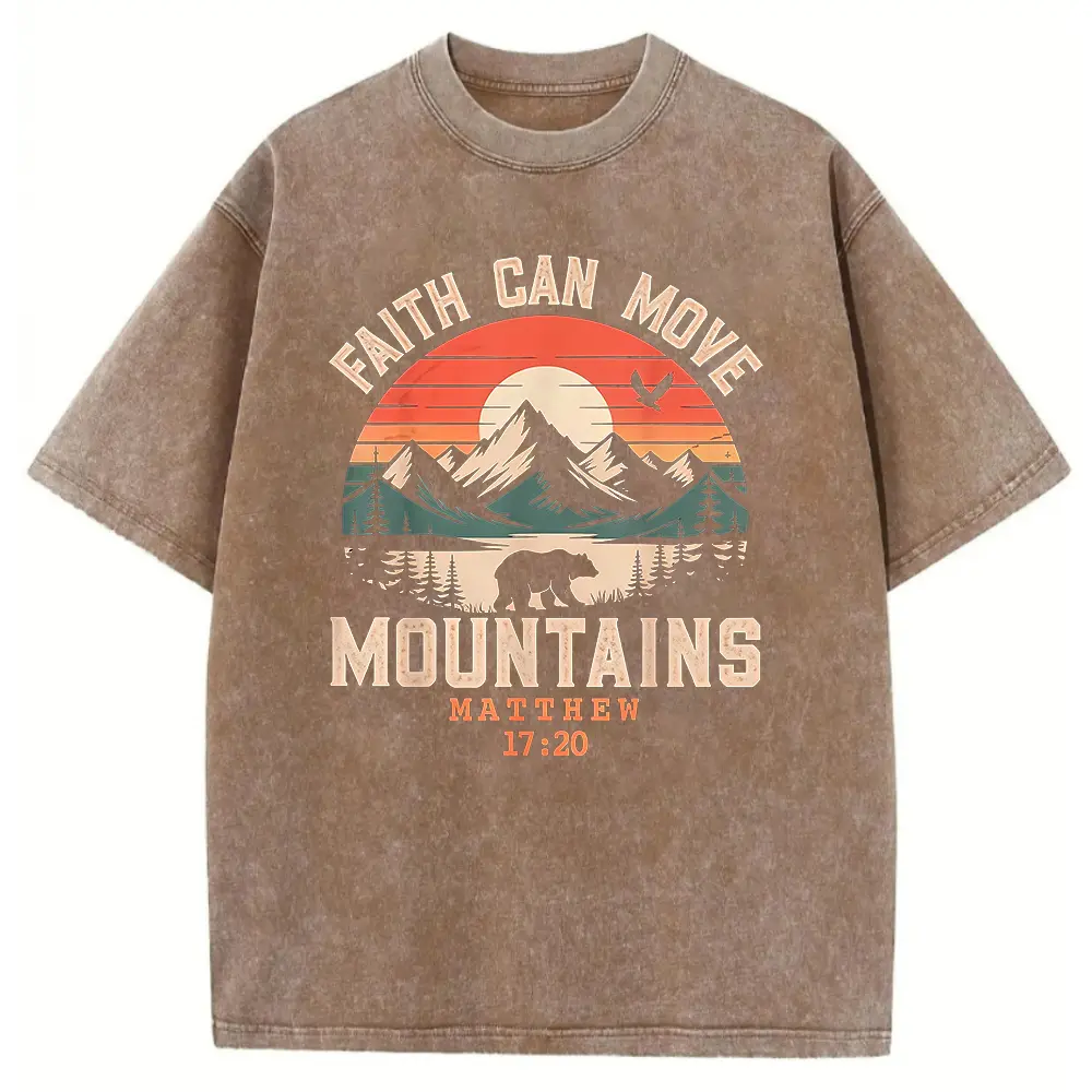 Washed T-shirt-Coffee