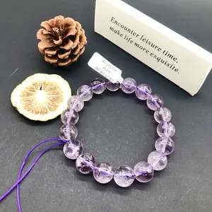 Cool Tone Purple Aze Bracelet - Light Purple Translucent Crystal - Aesthetic Women's Accessory