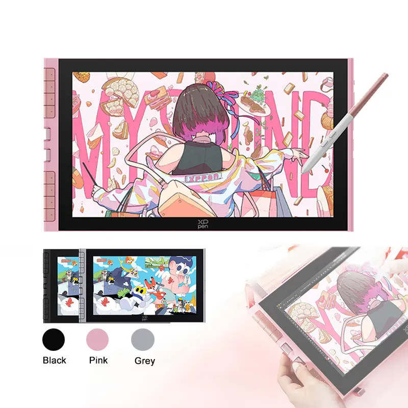 XPPen Artist 12 3rd Gen Digital Drawing Tablet & Writing Pad - 1920x1080 Anti-Glare Glass Screen, 16000 Pressure X4 Smart Chip Stylus, Foldable Stand, USB-C Link USB Cable Plug and Draw, Works with Windows Android ChromeOS Linux,sohochic