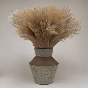 Large Speckled White Angular Vase