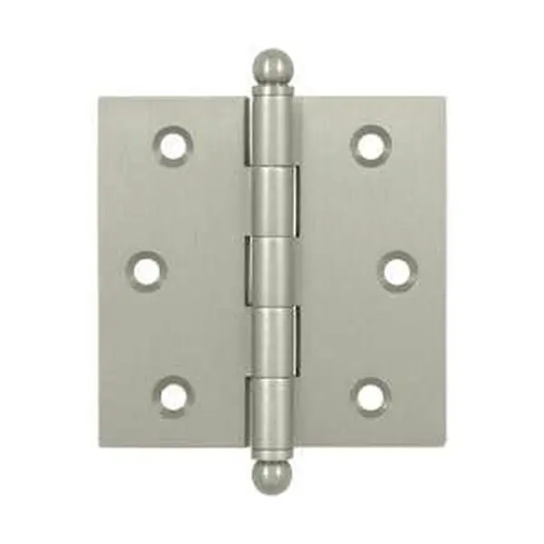 Deltana CH2525U15 2.5 x 2.5 in. Hinge with Ball Tips, Satin Nickel - Solid