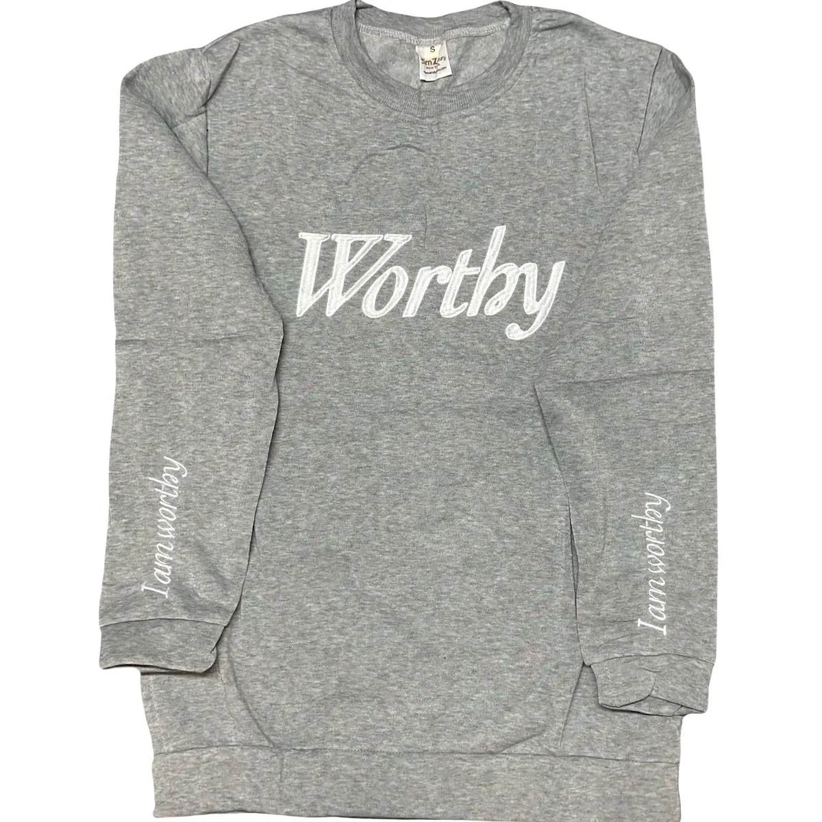 I AM WORTHY SWEATSHIRT EMBROIDERED