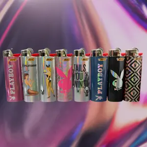 8-Count Assorted Playboy Lighters- 8 Different Deigns!