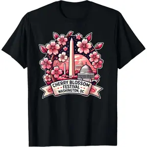 100% cotton Unisex Cherry Blossom Festival Washington DC Beautiful Sakura T-Shirt