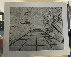 "Stairway to Heaven" - signed intaglio print - multiple colors available.