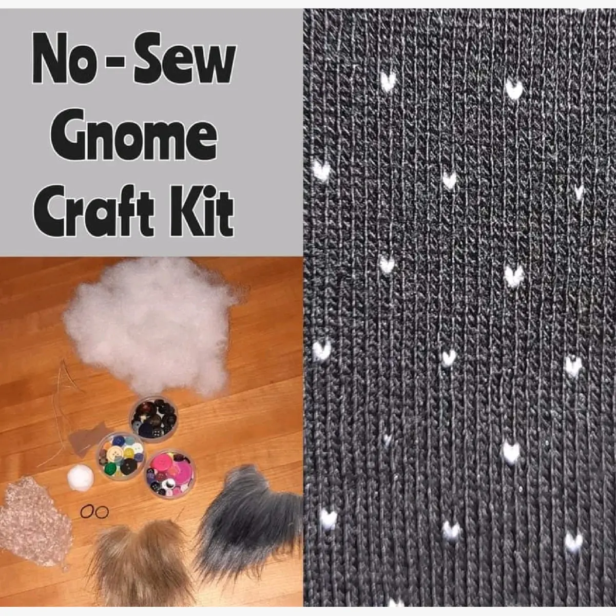 DIY Craft Kit - No Sew Gnome - Black Gnome
