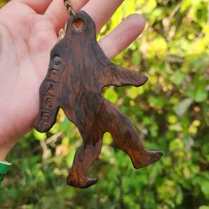 Bigfoot Keychains- Leather. Handmade. Customizable