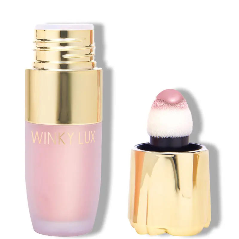 Winky Lux Cheeky Rose Liquid Highlighter 6 ml | Iridescent Gel-Cream Highlighter with Calendula Oil, Evening Primrose & Hyaluronate, Shimmery Finish