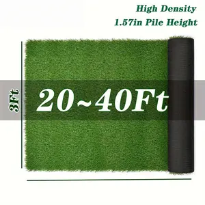 1.57" Super Long Realistic Synthetic Grass Turf - 20/30/40Ft Fake Grass Carpet Rug for Christmas Tree Floor Decor, Home Improvement, Garden Supplies