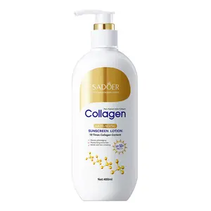 400ml UV Protection Sunscreen Lotion SPF50 PA+++ Water Sweat Resistant Moisturizing Brightening Face Isolation Cream