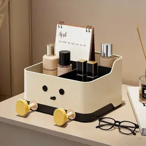 1 piece DIY desktop organizer box with compartments, cute living room, coffee table, bedroom bedside table, miscellaneous storage box, Cute Desk Accessories