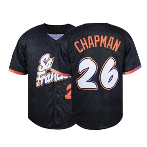 Black Baseball Jersey #26 with Ripple Comfortable Breathable Soft Fabric Embroidered Letters and Numbers