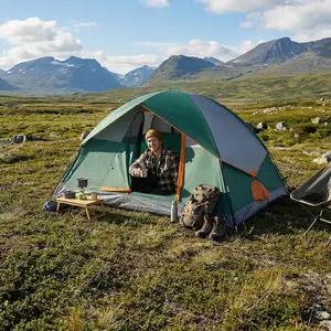 2/4 Person Dome Tent – Waterproof Windproof Camping Tent with Multi-Directional Ventilation, Quick 10 Min Setup for Family Camping, Backpacking, Hiking (Blue/Green)