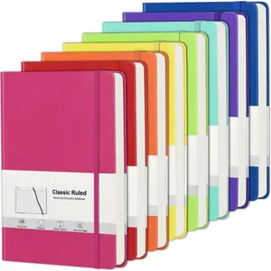 8 Pack Hardcover Journal Notebooks, 5.5"x8.3", Hardcover, 8 Colors, A5 Lined Journals for Notes-taking,Writing,Diary, Ruled Journaling Notebooks for Work School Travel