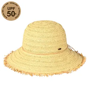C.C Summer Cloche Hat with Fringes for Women straw