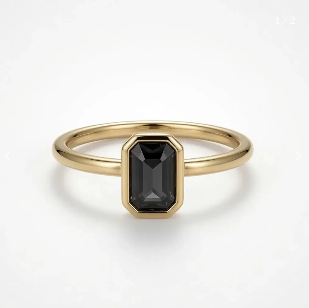 Black Spinel Ring Black Spinel Ring