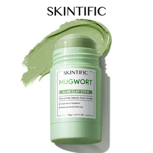 [New Launch] SKINTIFIC Mugwort Acne Clay Mask Stick Niacinamide Salicylic Acid Centella Soothing Oil Control