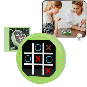 4-in-1 Electronic Tic Tac Toe Game - Handheld Digital Puzzle Toy with Board, Tabletop Game - Portable Travel Brain Teaser Gift - Educational Toy Gift for Kids