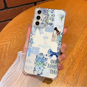 God Jesus Floral Christian with Psalms Phone Case For SAMSUNG GALAXY A14 A15 A16 A25 A26 A34 A35 A36 A53 A54 A55 A56 4G 5G Gift Ideas Anti-drop Cellphone Protective Shell Soft Transparent Shockproof Mobile Phone Cover
