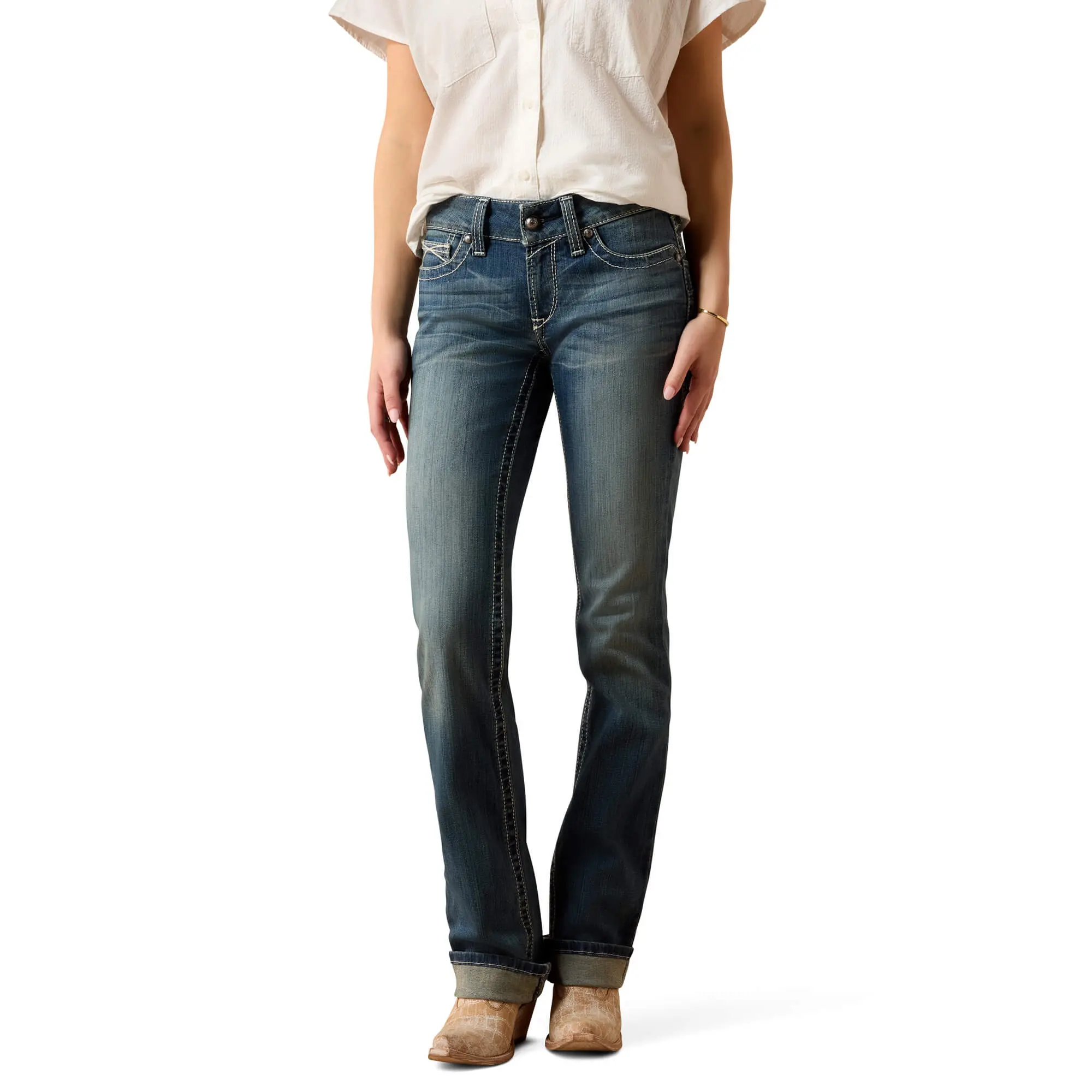 Women's Mid Rise Icon Straight Leg Jeans Women's Mid Rise Icon Straight Leg Jeans