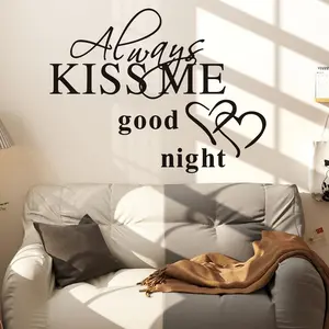 A simple English slogan Decorative Wall Sticker for Valentine's Day, suitable for living room and bedroom background walls, home decoration sticker YY804
