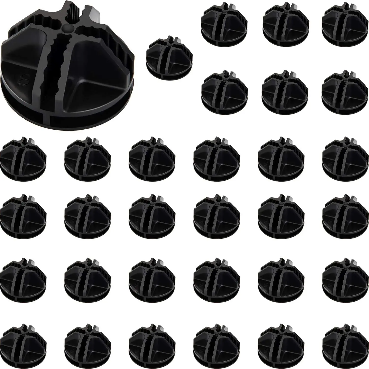 32 count Cube Connectors Plastic Storage Wire Cube Organizer ABS Connectors for Modular Closet Storage Organizer and Wire Shelf (Black)