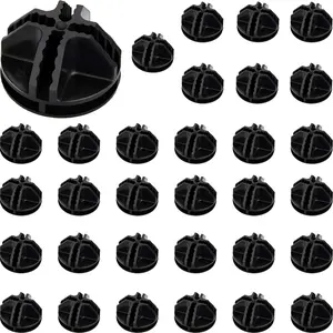32 count Cube Connectors Plastic Storage Wire Cube Organizer ABS Connectors for Modular Closet Storage Organizer and Wire Shelf (Black)