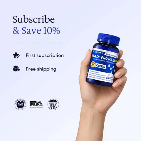 HIILEATHY NAD+ PRO MAX – NAD+ 300mg with CoQ10 & Resveratrol | Metabolic & Energy Support for Active Women | Daily Wellness & Healthy Aging Supplement