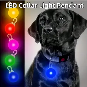Random Color LED Pet Glowing Pendant 1 PC, Night Walking Light for Dogs, Collar Glow Accessory, Lighting Hanging Decor, Illuminate Dog Paths!