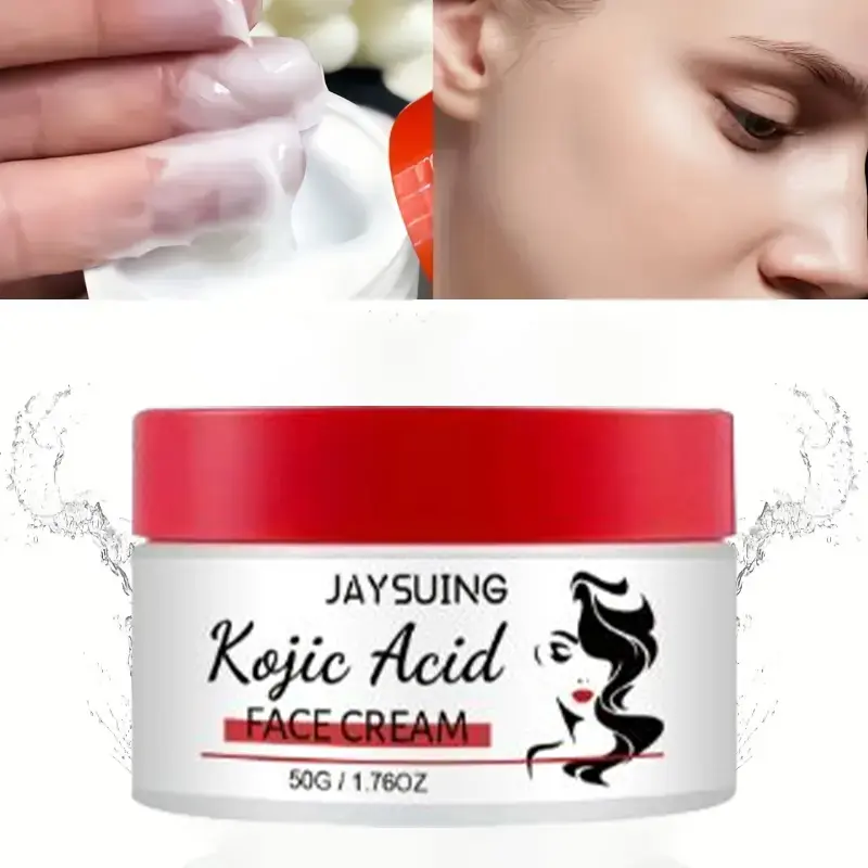 Kojic Acid Cream - Hydrating & Moisturizing with Vitamin C, Hyaluronic Acid, Ceramide - Evens Skin Tone, Brightens Complexion - Ideal for Dry Skin, Travel-Friendly, Evening Use, Suitable for All Skin Types hydration comfort moisturizer Treatment Moisturiz