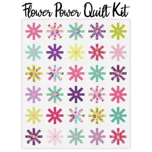 Flower Power Quilt Kit with Pick Me! from Moda