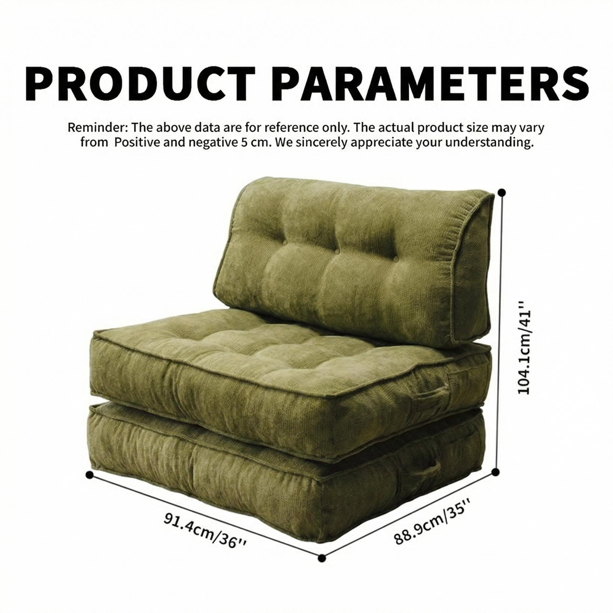 2-in-1 convertible sofa bed, foldable design, modern soft and comfortable corduroy fabric high-density memory sponge filling, small living room, bedroom, and lounge sofa