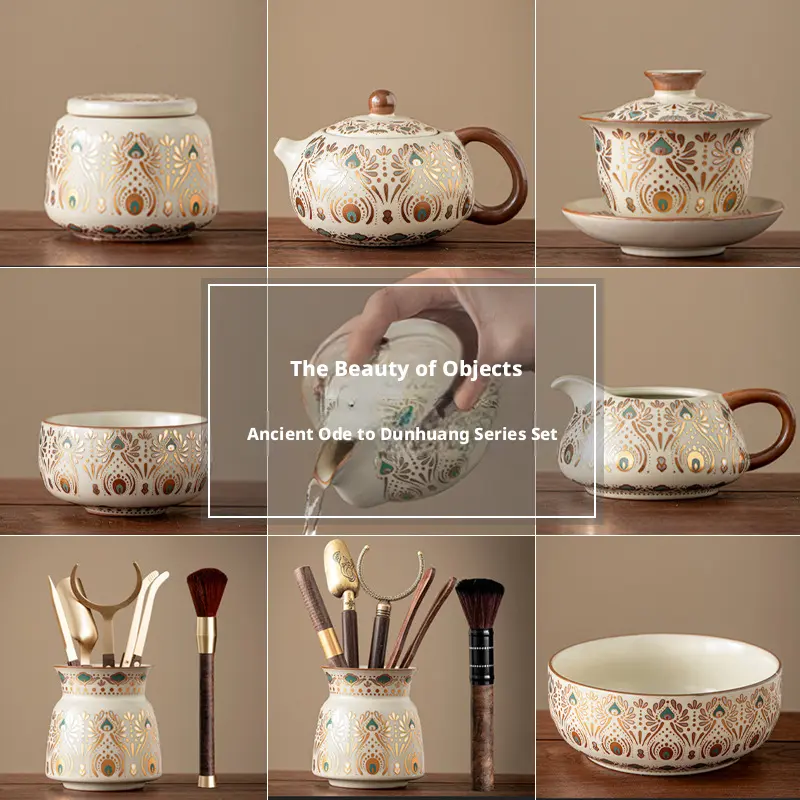 Ruyao gaiwan tea cup, kung fu tea set, home-use tea bowl, personal use, high-end tea set, three-talents gaiwan