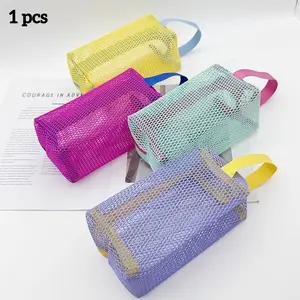 Mesh Makeup Bag, Large Capacity Travel Organizer, Durable and Multi-Functional Cosmetic Storage, Ideal for Toiletries and Brushes, Perfect Gift