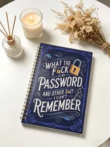 Password Book Hardcover Spiral Notebook | Password Manager for Website Login | World Cup Football Fan Gift | Home Office Essential