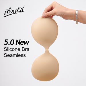 Minikit Silicone adhesive bra seamless sticky invisible push up bra for tank top.Dress for womenswear Comfort bras straplessbra push bra wireless bras for women minimizer bra Push Up Lace Minimalist