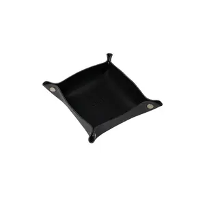 Full Grain Leather Catch All Tray (Black)