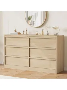 5/6/7/8 Drawer Dresser For Bedroom, Modern Double Dresser Organizer With 6 Drawers Large Storage, Wooden Chest Of Drawers For Living Room, Nursery, Hallway