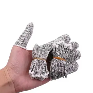 50pcs Elastic Durable Cut-Resistant Finger Sleeves, Craftsmen Hand Protection, Auto Repair Gloves, Nylon Material, Kitchen Cutting Gloves