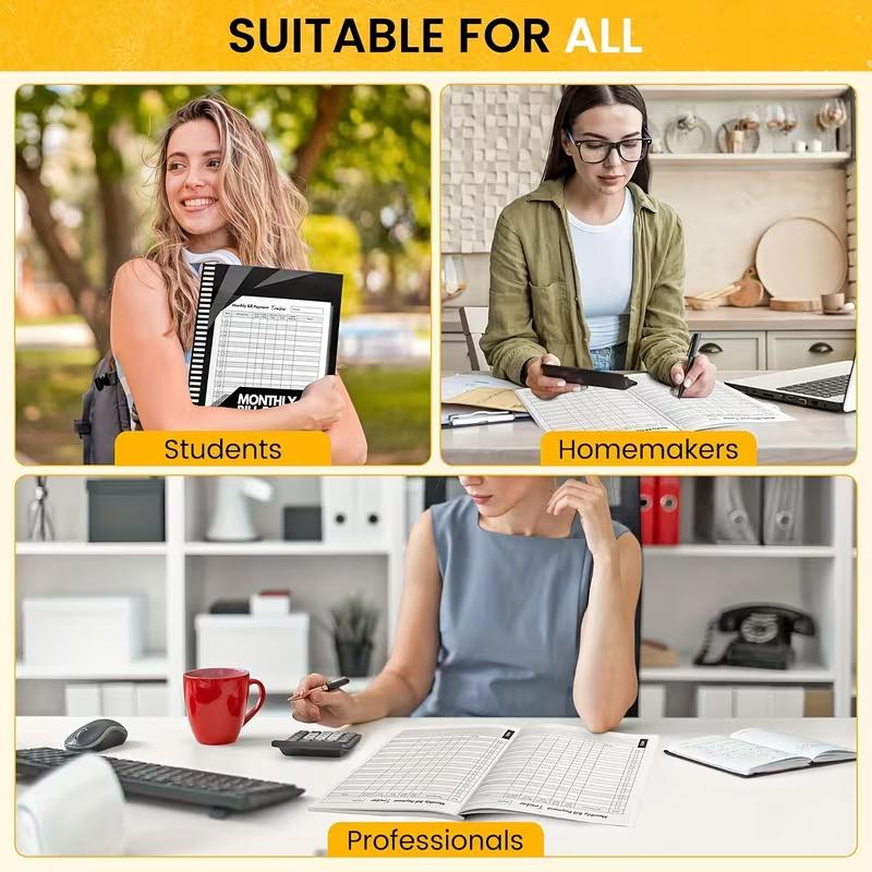 Bill Payment Tracker Log Book, Monthly Bill Organizer, Financial Planner Notebook, Budgeting Journal for Expense Tracking, Debt Management, Personal Finance, Home & Office Use