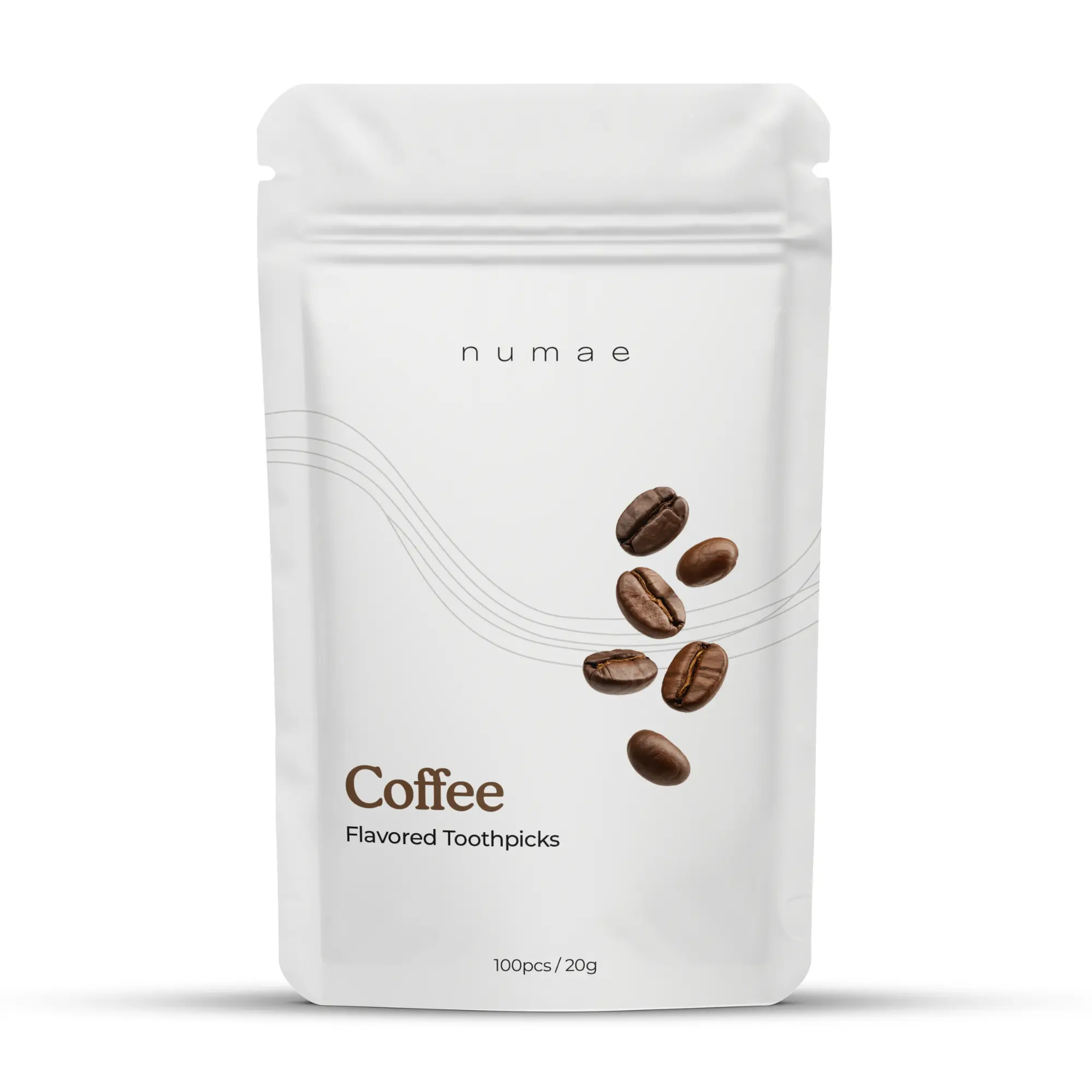 Coffee Flavored Toothpicks by numae (100 Count) Sugar Free, Zero Calorie, Gluten Free, Keto Friendly, Vegan