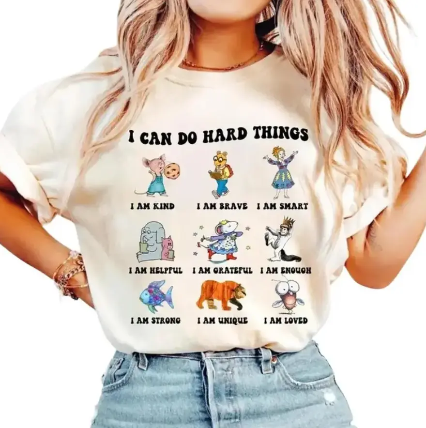 I Can Do Hard Things Shirt, Children's Book Characters T-Shirt, Ms Frizzle Teacher Shirt, Books Reading Shirt, Summer Outfits, Back To School