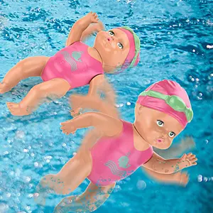 Beach Swimming Baby Doll, 1 Count Cute Swimming Baby Doll for Kids Gifts, Interactive Swimming Toys for Kids, Birthday Gift for Boys & Girls, Motor Skills