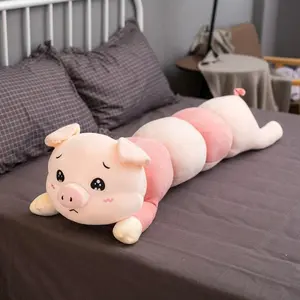 150cm 12 Style Giant Size Pig Plush Toy Comfort Sleeping Pillow Kawaii Long Animal Pillow Caterpillar Doll Gift