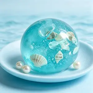 Ocean Shell Ball Stress Relief Toy, Sensory Creative Slow-Return Squeeze Fun, Perfect Classroom Reward, Party Gift Idea, Kids' Fidget Toy