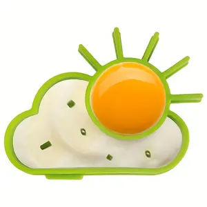Coolyep Silicone Egg Frying Mold, Creative Sun-Shaped Egg Cooker for Poached Eggs
