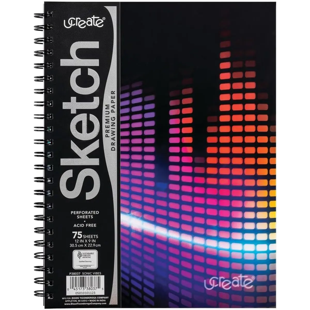 Sonic Vibes, 9" x 12"