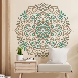 Mandala Pattern Wall Sticker, Self Adhesive Wall Decal, Decorative Sticker for Home Living Room Bedroom, Mandala Decals, Wall Art Stickers