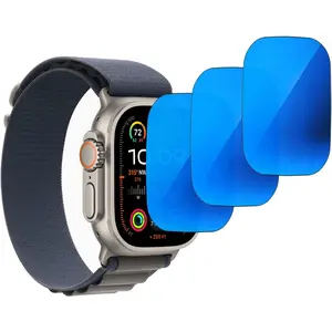 3 Pack Anti-Blue  Tempered Glass for  Watch Ultra 3/2 / Watch Ultra 49MM Anti-Spy Screen Protector Anti-Peep Film Electroplated Gradient Blue